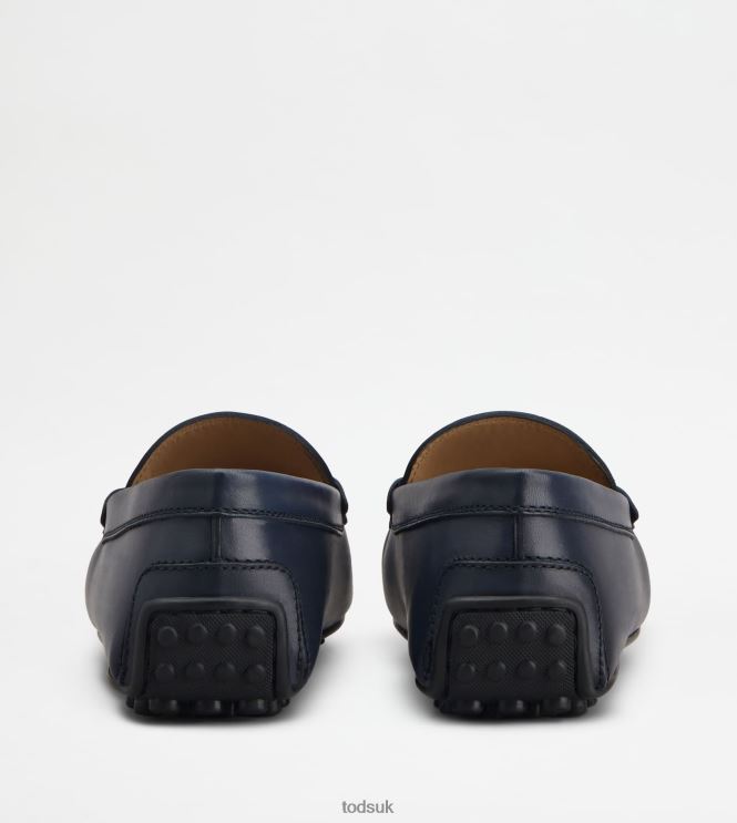 Tod's Men City Gommino Driving Shoes in Leather 602L84766 Blue