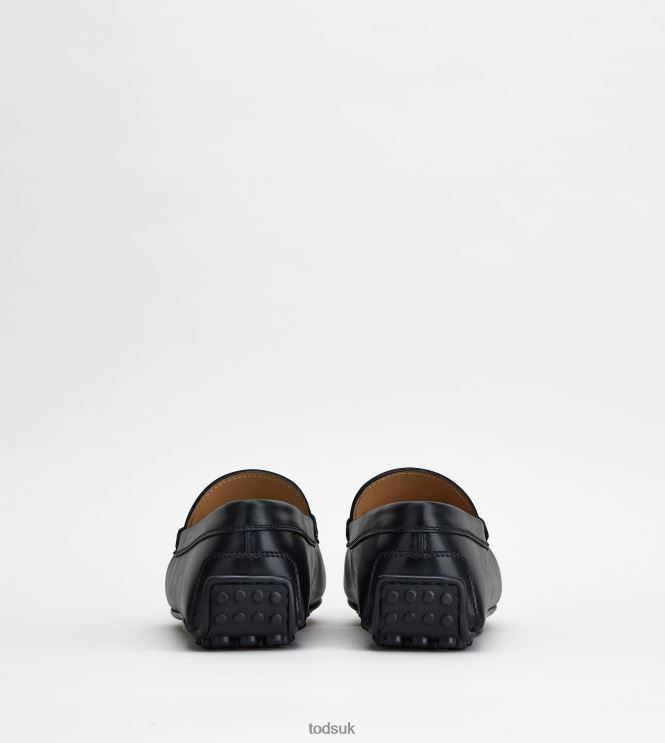 Tod's Men City Gommino Driving Shoes in Leather 602L84767 Black