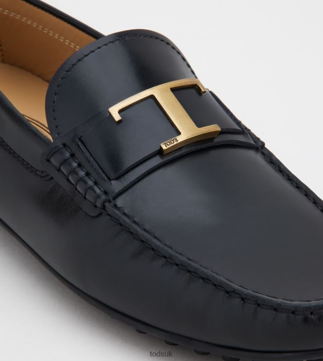 Tod's Men City Gommino Driving Shoes in Leather 602L84767 Black