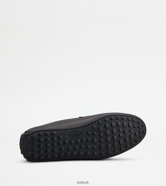 Tod's Men City Gommino Driving Shoes in Leather 602L84768 Black