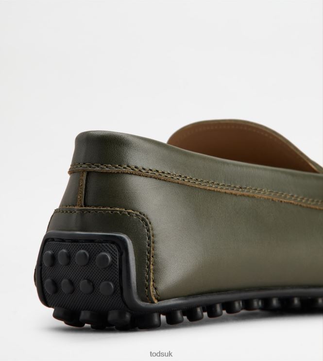 Tod's Men City Gommino Driving Shoes in Leather 602L84772 Green