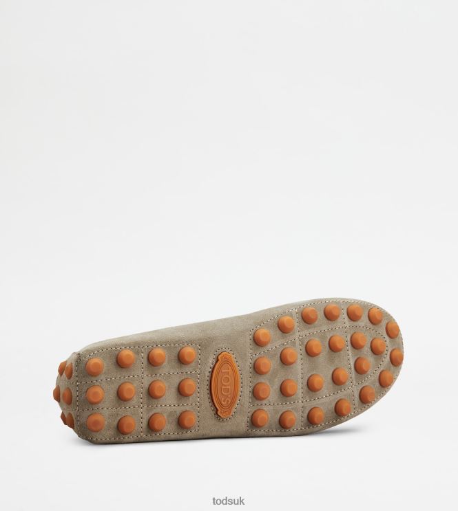 Tod's Men Gommino Bubble in Suede 602L84710 Beige/Orange