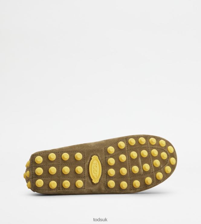 Tod's Men Gommino Bubble in Suede 602L84711 Green/Yellow
