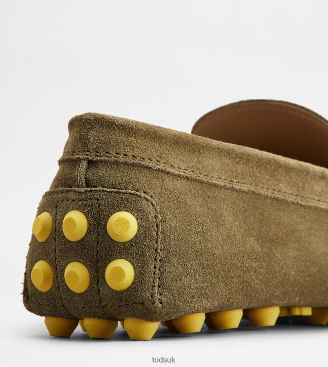 Tod's Men Gommino Bubble in Suede 602L84711 Green/Yellow