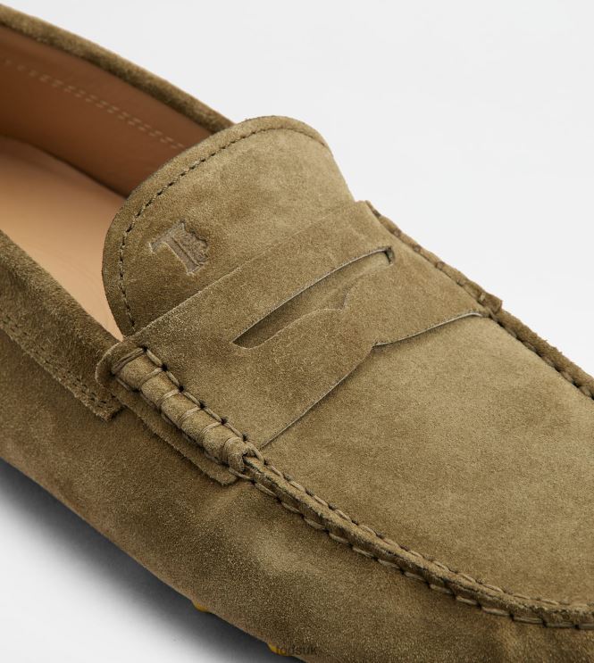 Tod's Men Gommino Bubble in Suede 602L84711 Green/Yellow