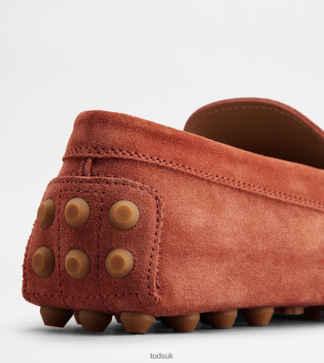 Tod's Men Gommino Bubble in Suede 602L84712 Red/Brown