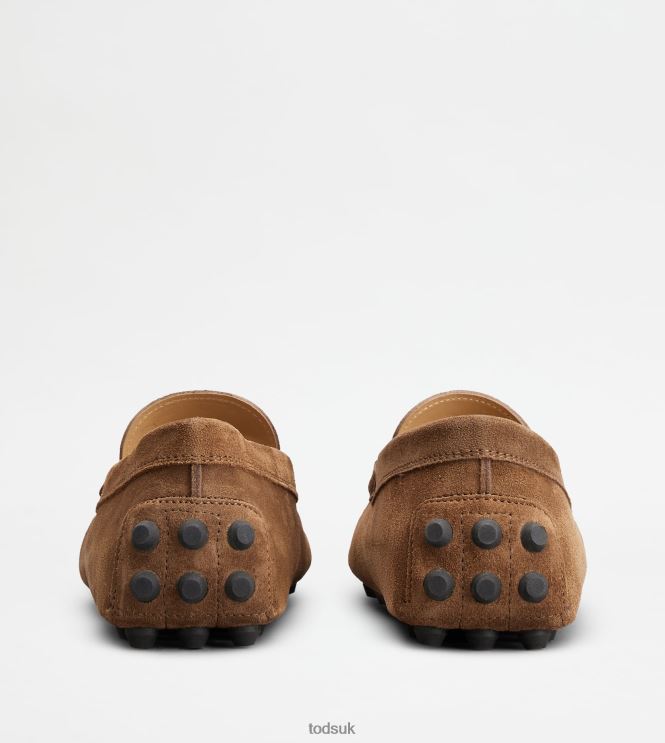 Tod's Men Gommino Bubble in Suede 602L84713 Brown/Grey