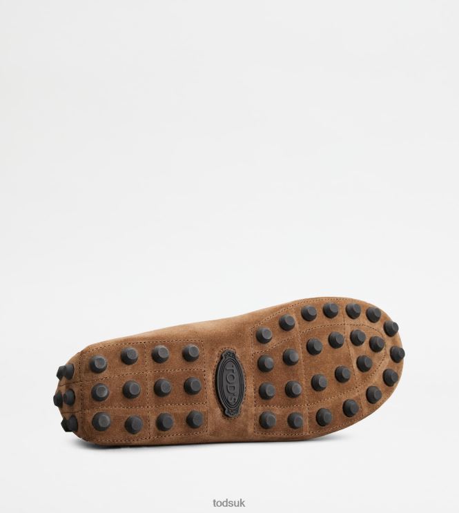 Tod's Men Gommino Bubble in Suede 602L84713 Brown/Grey