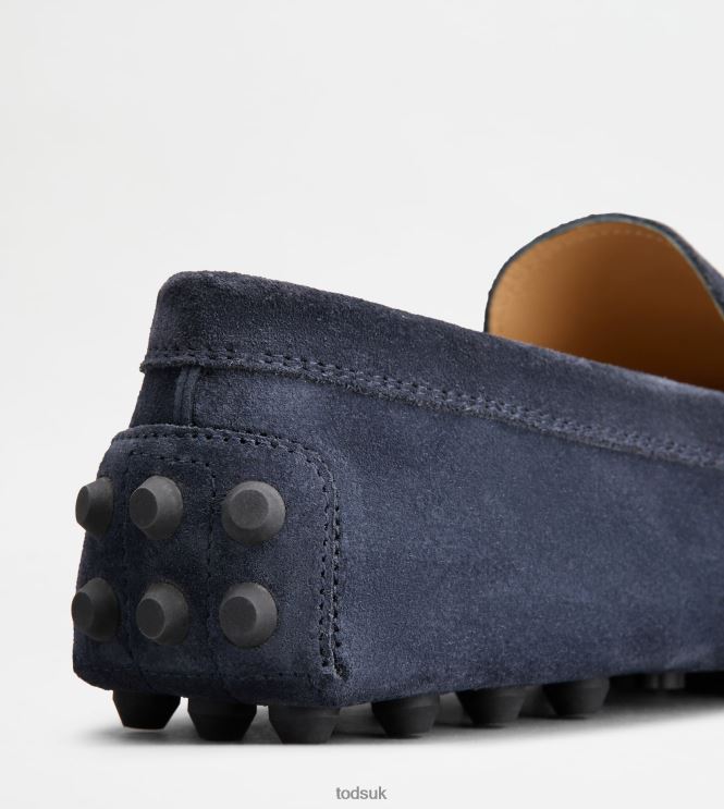 Tod's Men Gommino Bubble in Suede 602L84715 Blue/Grey