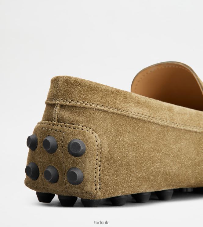 Tod's Men Gommino Bubble in Suede 602L84716 Green/Grey