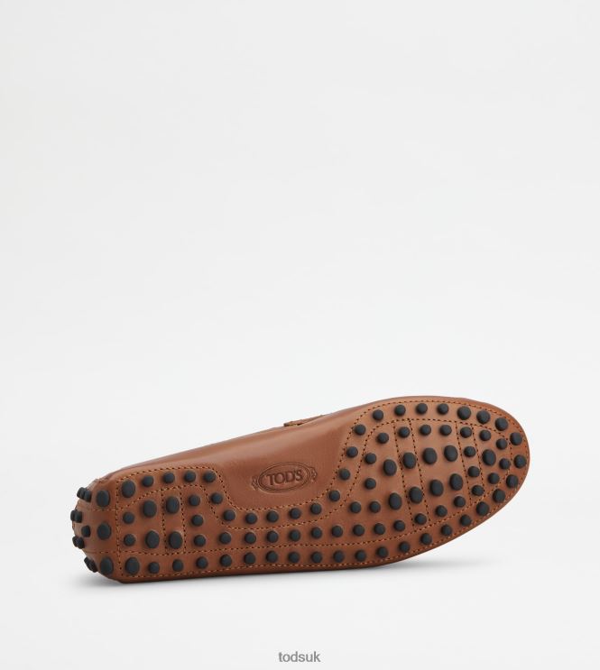 Tod's Men Gommino Driving Shoes in Leather 602L84730 Brown