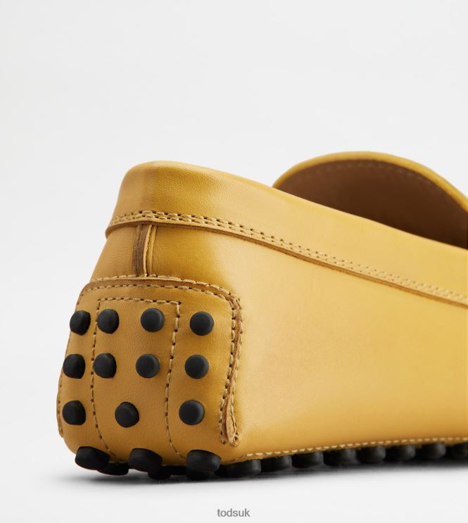 Tod's Men Gommino Driving Shoes in Leather 602L84731 Yellow