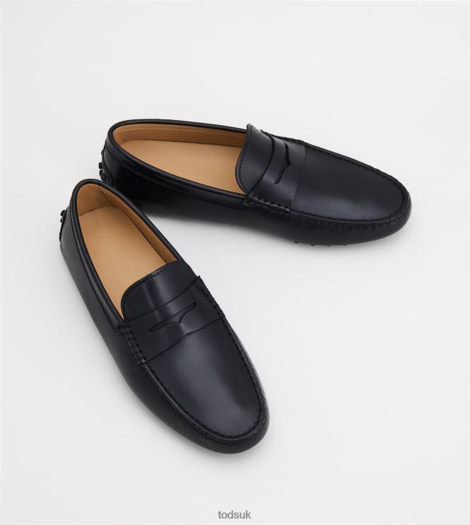 Tod's Men Gommino Driving Shoes in Leather 602L84740 Black