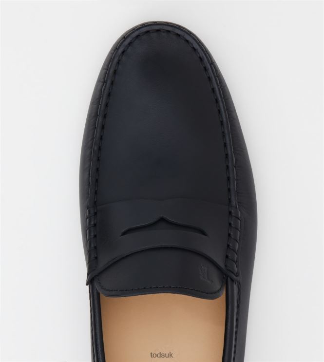 Tod's Men Gommino Driving Shoes in Leather 602L84740 Black