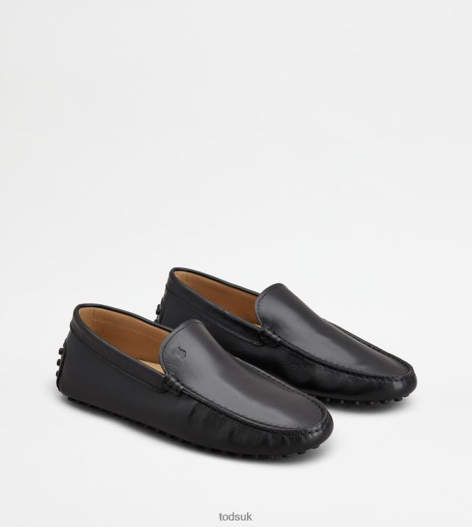Tod's Men Gommino Driving Shoes in Leather 602L84775 Black