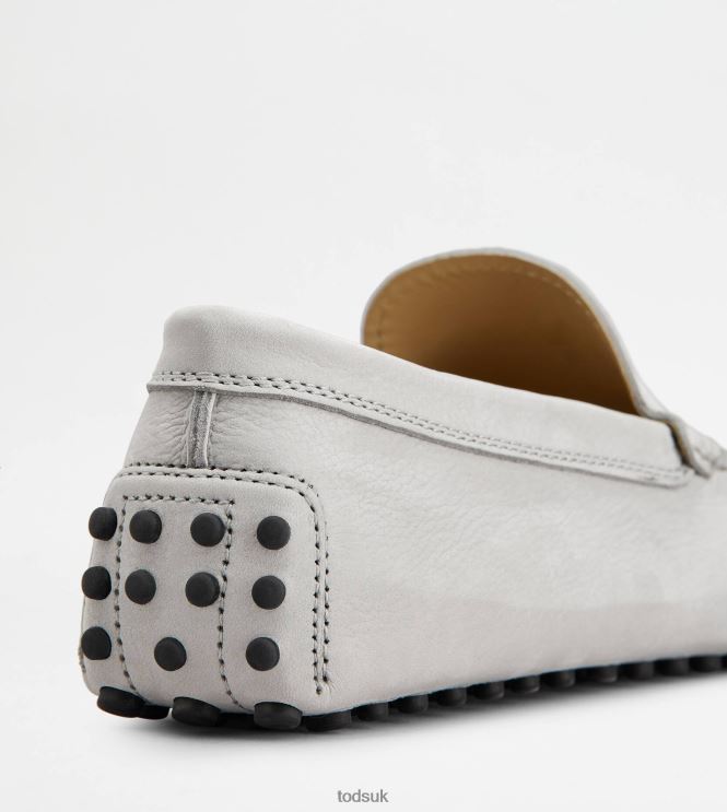 Tod's Men Gommino Driving Shoes in Nubuck 602L84764 Light Blue