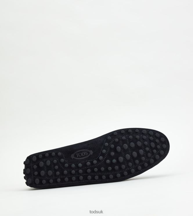 Tod's Men Gommino Driving Shoes in Suede 602L84739 Black