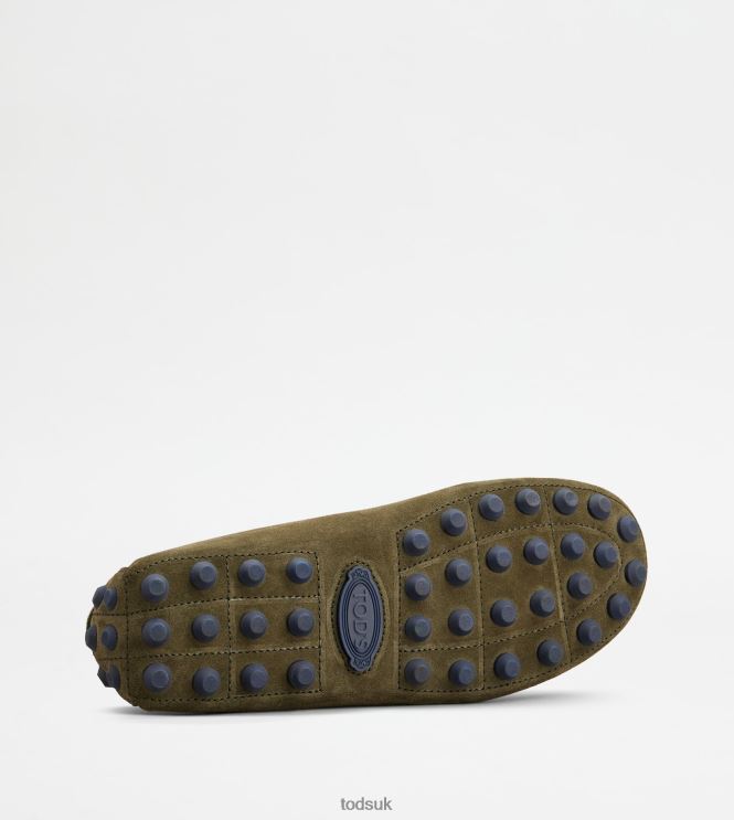 Tod's Men T Timeless Gommino Bubble in Suede 602L84717 Green/Grey