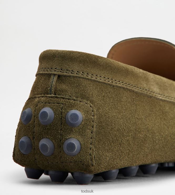 Tod's Men T Timeless Gommino Bubble in Suede 602L84717 Green/Grey