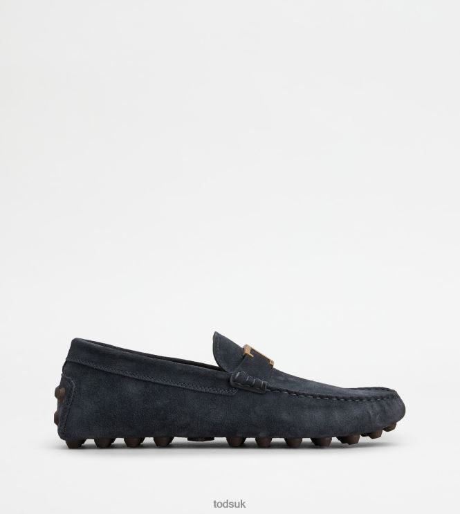 Tod's Men T Timeless Gommino Bubble in Suede 602L84719 Blue/Brown