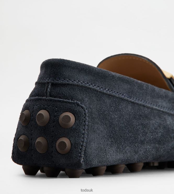 Tod's Men T Timeless Gommino Bubble in Suede 602L84719 Blue/Brown