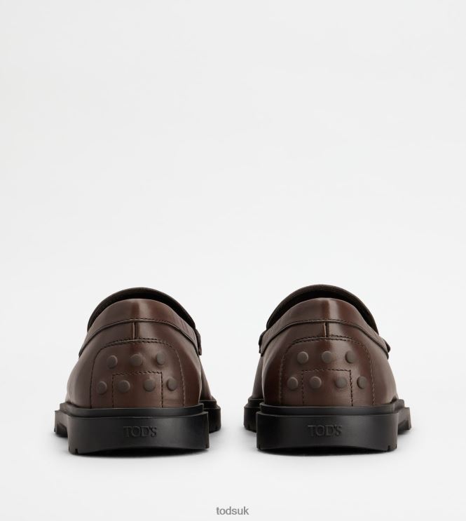 Tod's Men Loafers in Leather 602L84681 Brown
