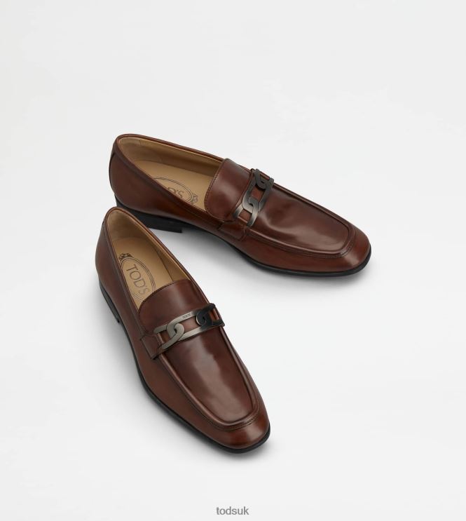 Tod's Men Loafers in Leather 602L84686 Brown
