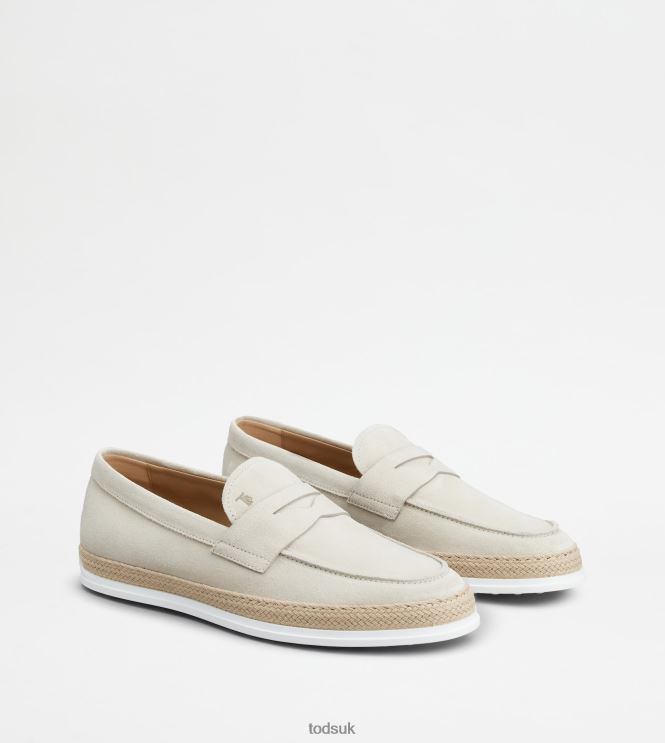 Tod's Men Loafers in Suede 602L84640 Beige