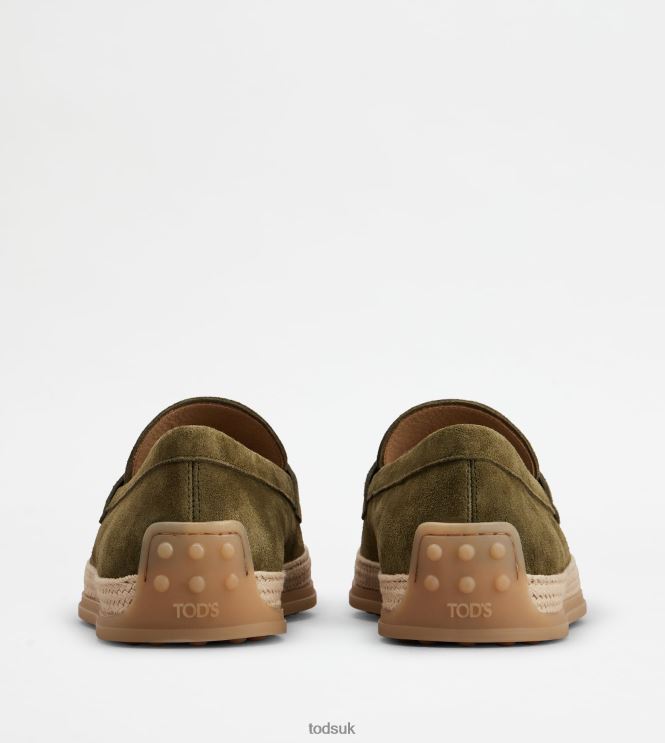 Tod's Men Loafers in Suede 602L84646 Green