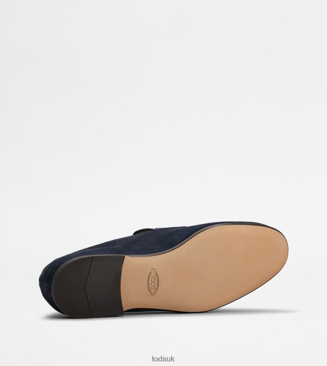 Tod's Men Loafers in Suede 602L84658 Blue