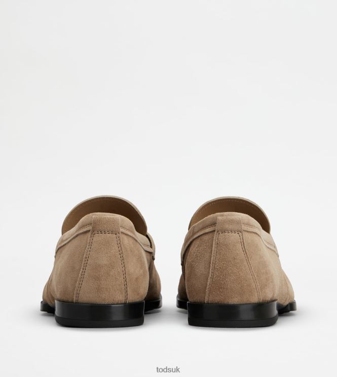 Tod's Men Loafers in Suede 602L84679 Beige