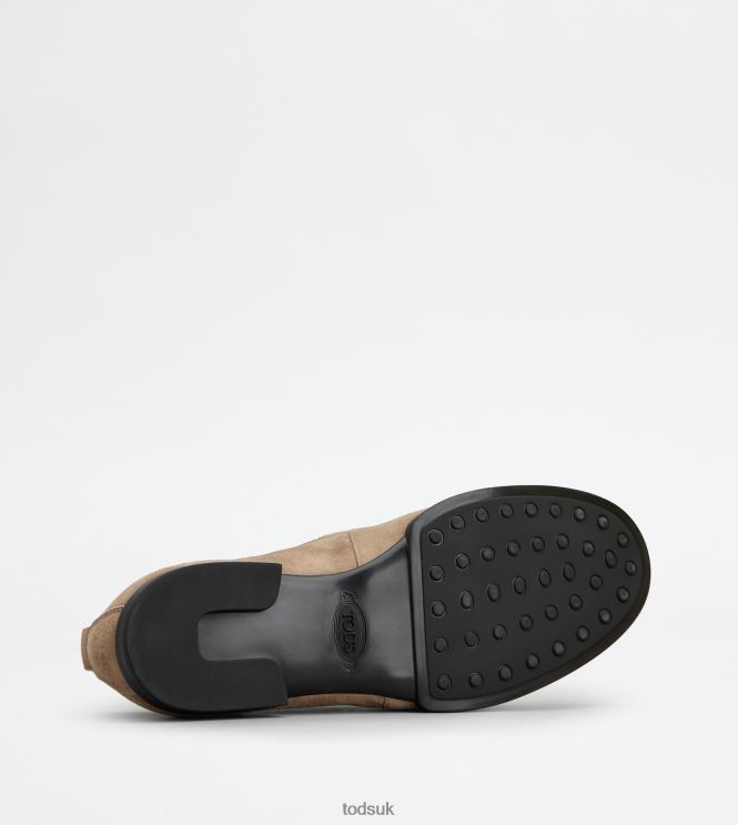 Tod's Men Loafers in Suede 602L84679 Beige