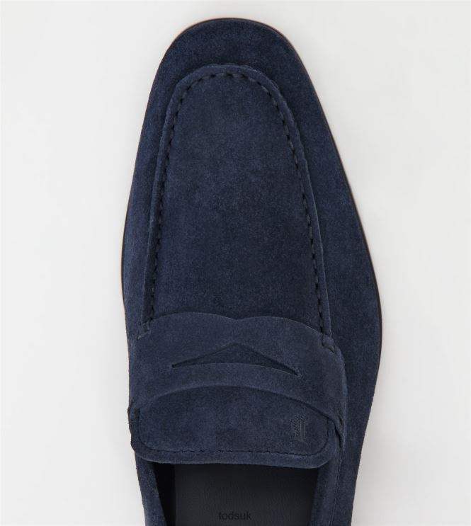 Tod's Men Loafers in Suede 602L84690 Blue