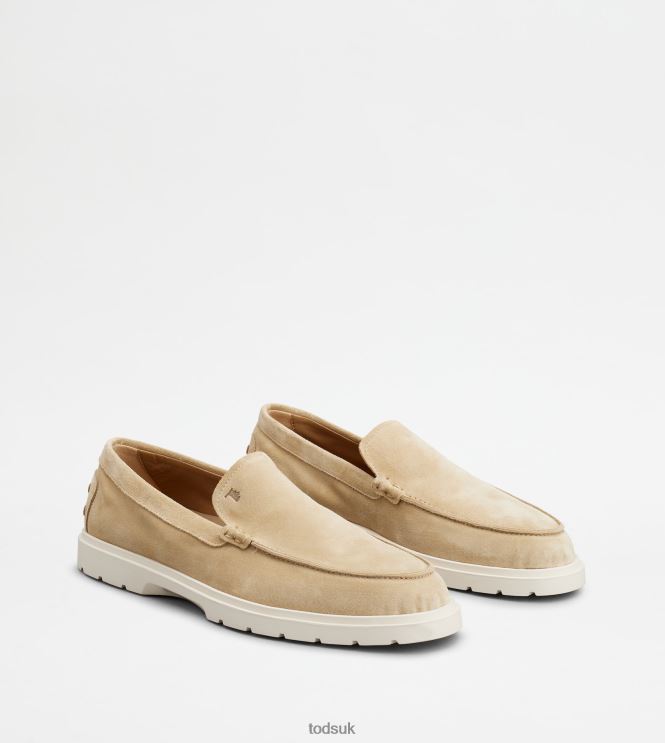 Tod's Men Slipper Loafers in Suede 602L84651 Off White