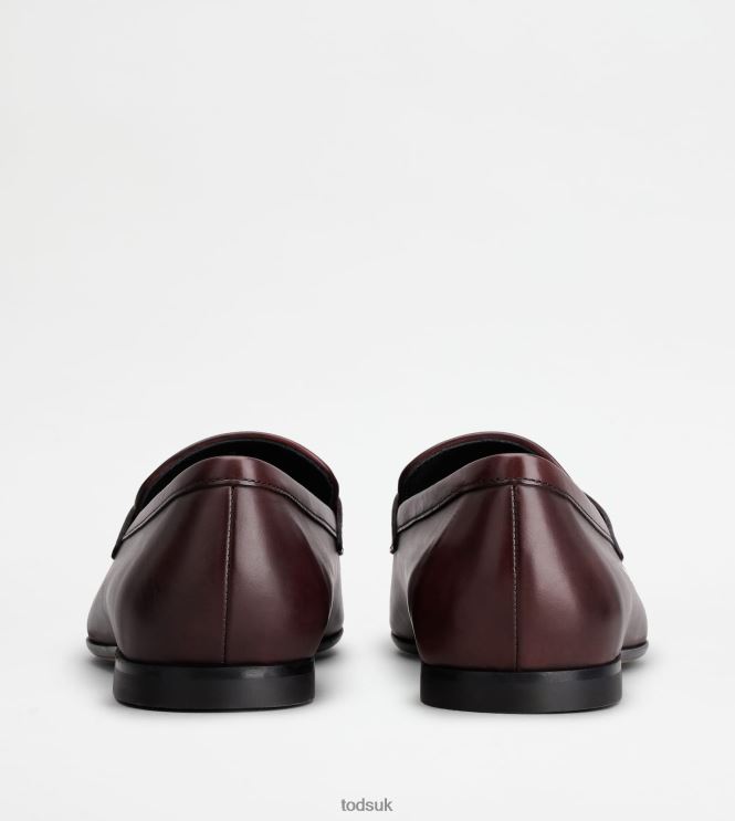 Tod's Men T Timeless Loafers in Leather 602L84654 Burgundy
