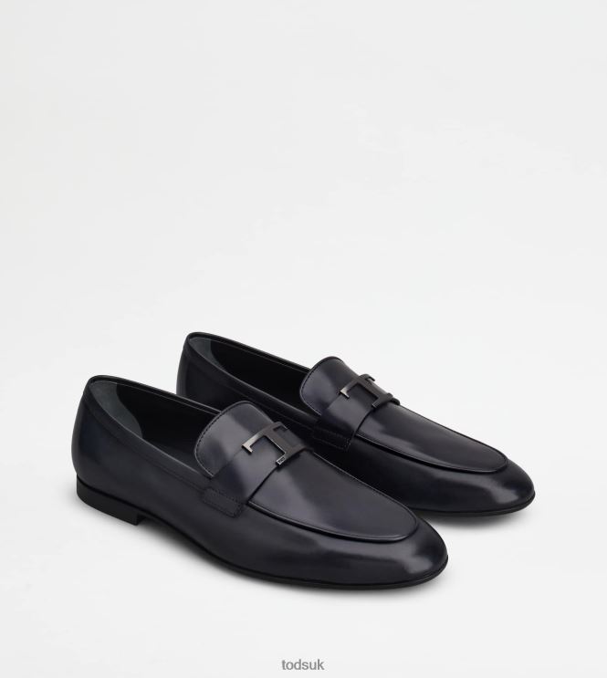 Tod's Men T Timeless Loafers in Leather 602L84655 Blue