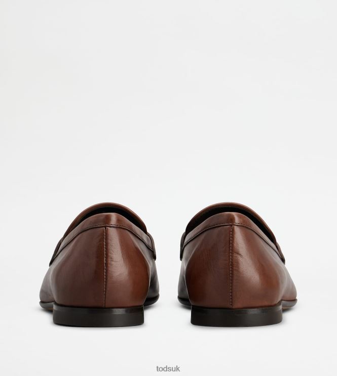 Tod's Men T Timeless Loafers in Leather 602L84664 Brown