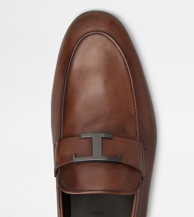 Tod's Men T Timeless Loafers in Leather 602L84664 Brown