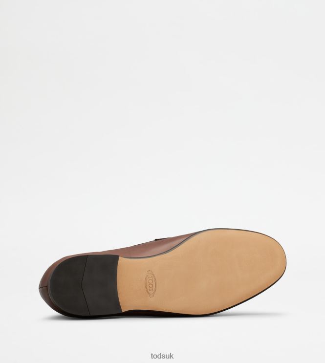 Tod's Men T Timeless Loafers in Leather 602L84664 Brown