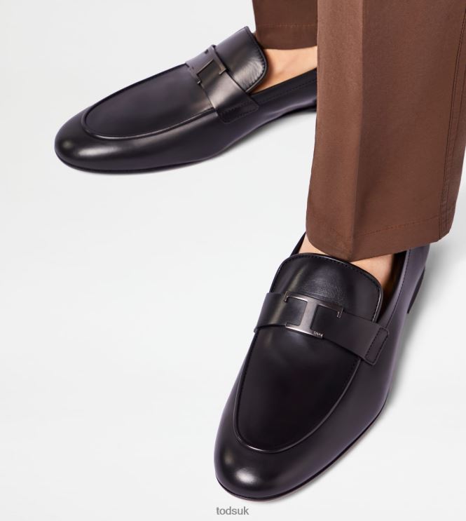 Tod's Men T Timeless Loafers in Leather 602L84665 Black