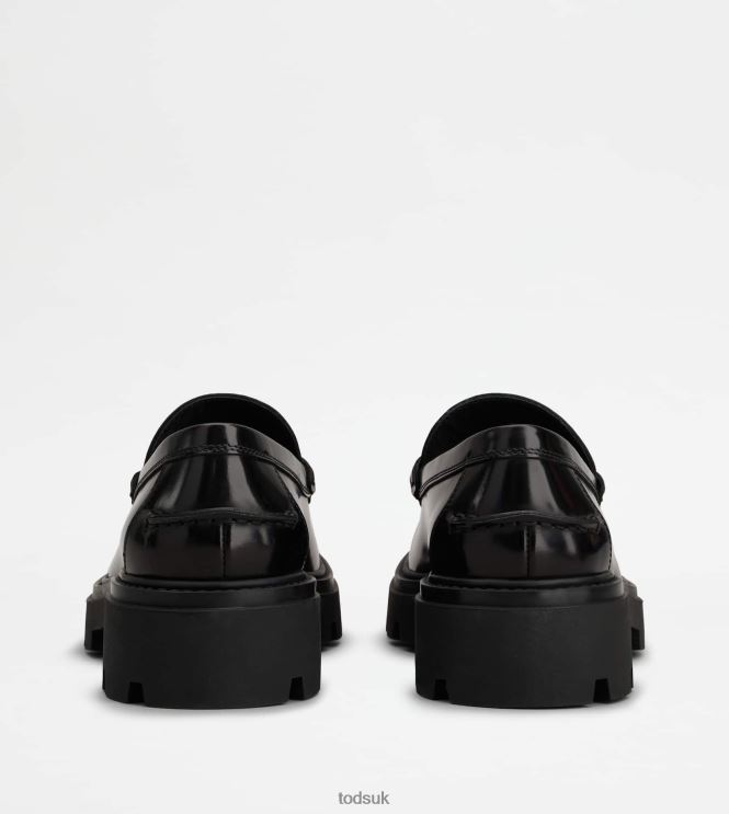 Tod's Men T Timeless Loafers in Leather 602L84670 Black