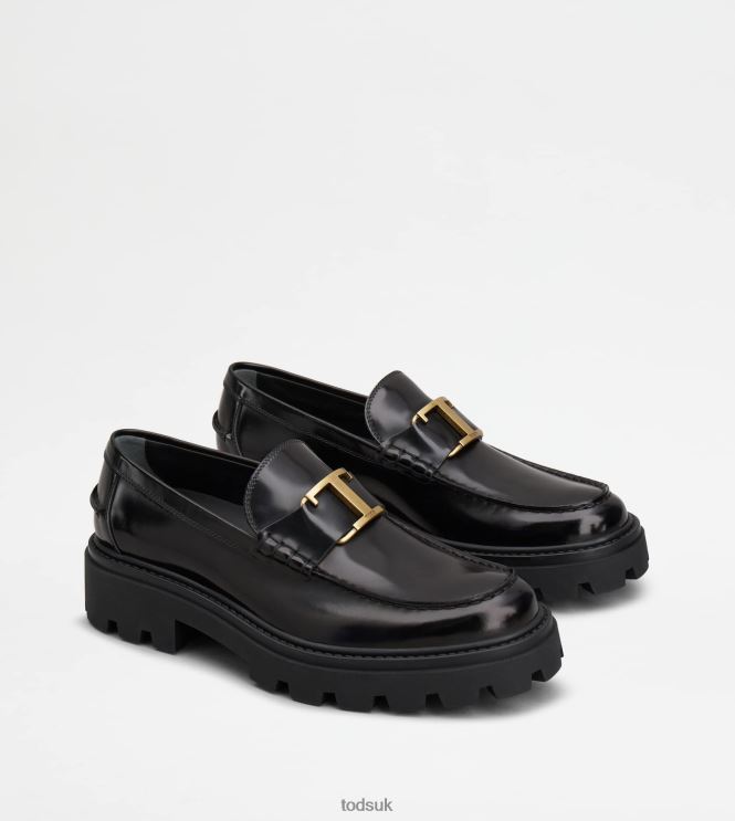 Tod's Men T Timeless Loafers in Leather 602L84670 Black