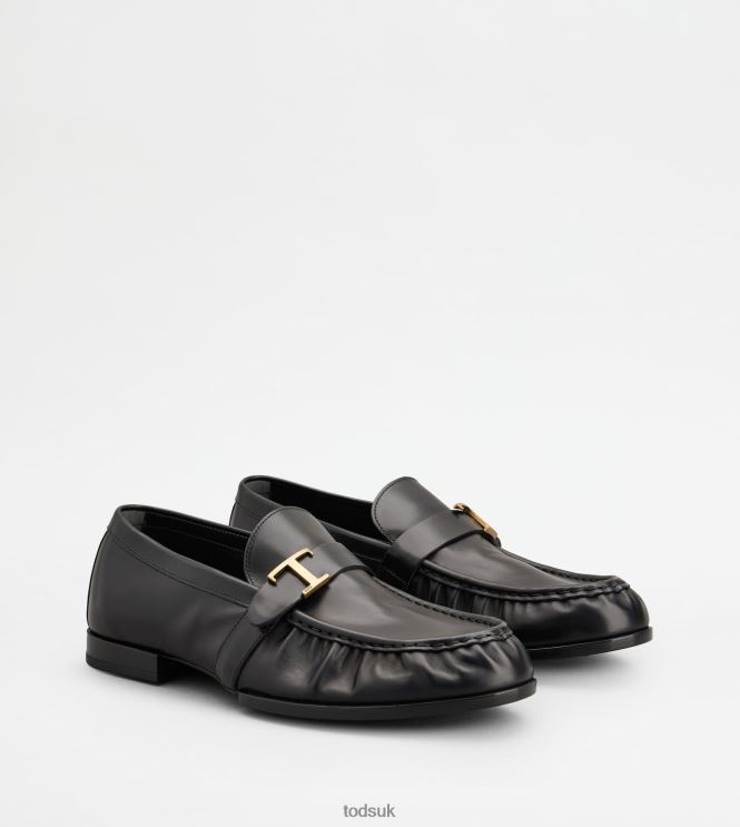 Tod's Men T Timeless Loafers in Leather 602L84676 Black
