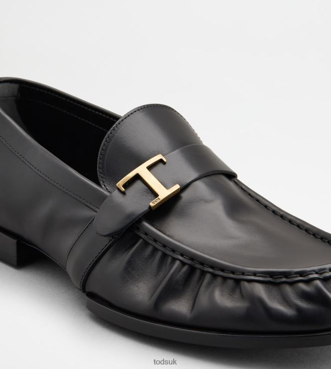 Tod's Men T Timeless Loafers in Leather 602L84676 Black