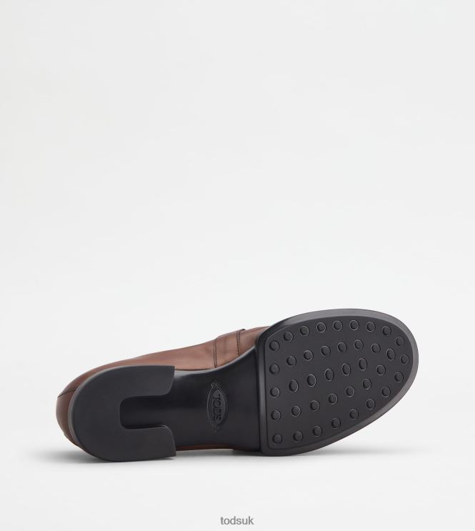 Tod's Men T Timeless Loafers in Leather 602L84677 Brown