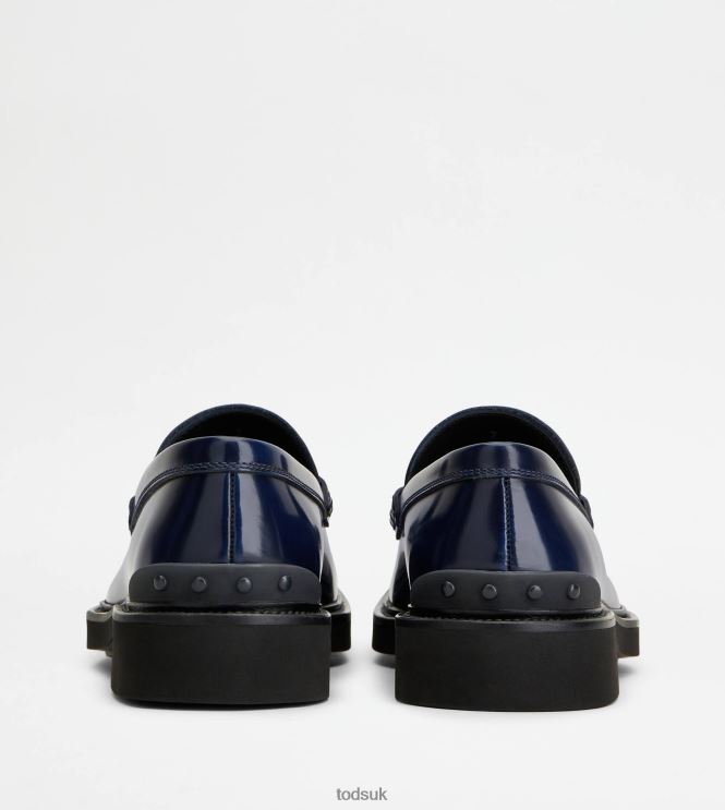 Tod's Men T Timeless Loafers in Leather 602L84701 Blue