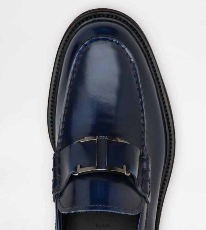 Tod's Men T Timeless Loafers in Leather 602L84701 Blue