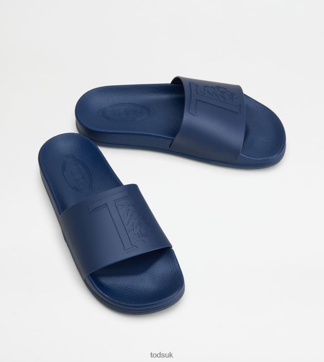 Tod's Men Rubber Slide 602L84918 Blue