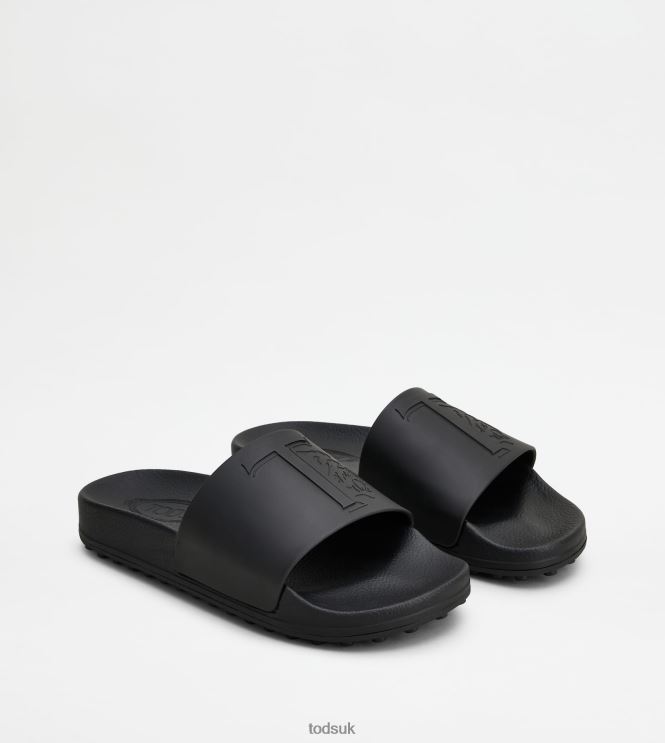 Tod's Men Rubber Slide 602L84921 Black