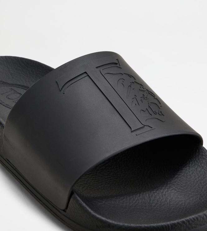 Tod's Men Rubber Slide 602L84921 Black